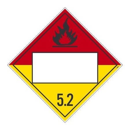 Nmc Organic Peroxide Blank 5.2 Red/Yellow, Pk100, DL18BP100 DL18BP100